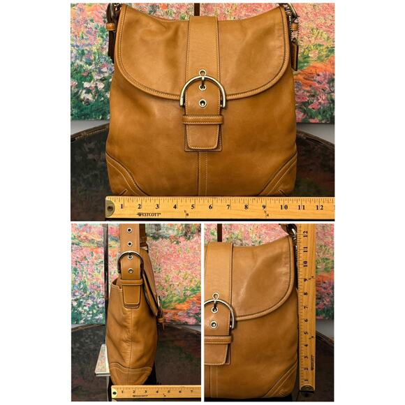 GUC Authentic Vintage Coach Soho? 9481 2 Way Bag in Camel - Picture 10 of 10